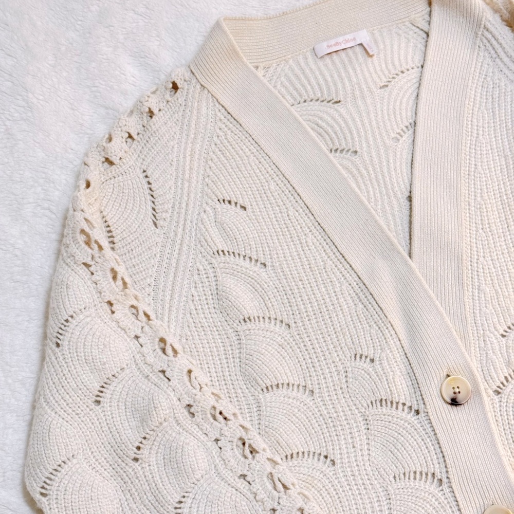 See by Chloé cashmere and wool blend sweater cardigan
